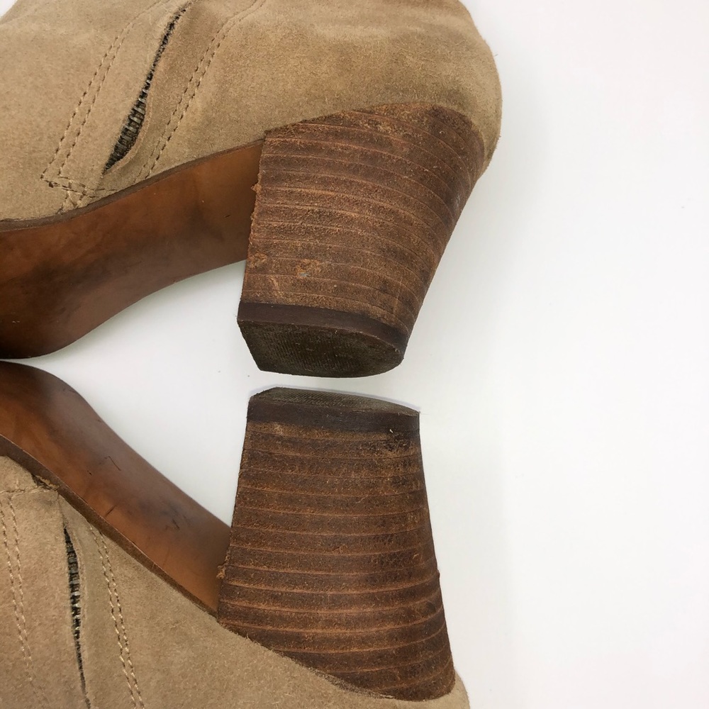 Madewell The Western Boot In Suede Tan Bootie Sz 7 - Picture 5 of 8